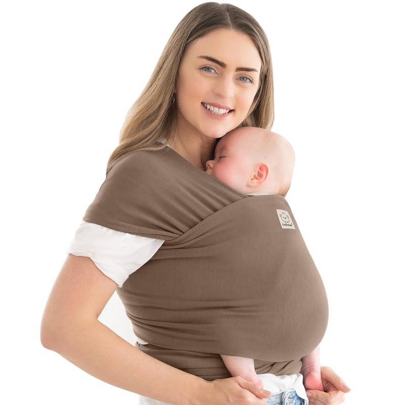 KeaBabies Baby Wrap Carrier - All in 1 Original Baby Carrier Newborn to Toddler Sling, Easy to Wear, Hands Free Bonding, Lightweight, Breathable Infant Wraps (Saddle Brown) - Image 1