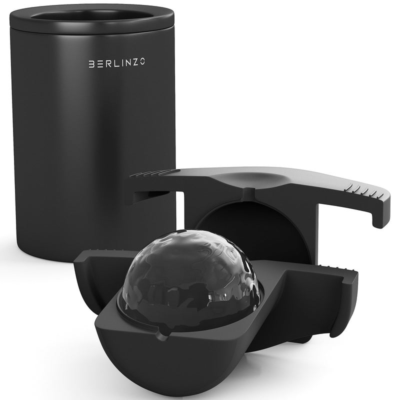 Berlinzo Premium Clear Ice Ball Maker - Large 2.4-Inch Crystal Clear Ice Balls for Whiskey, Cocktails, and Bourbon - Easy-to-Remove Ice Sphere Mold - (Ice Storage Bag Not Included) - Image 1