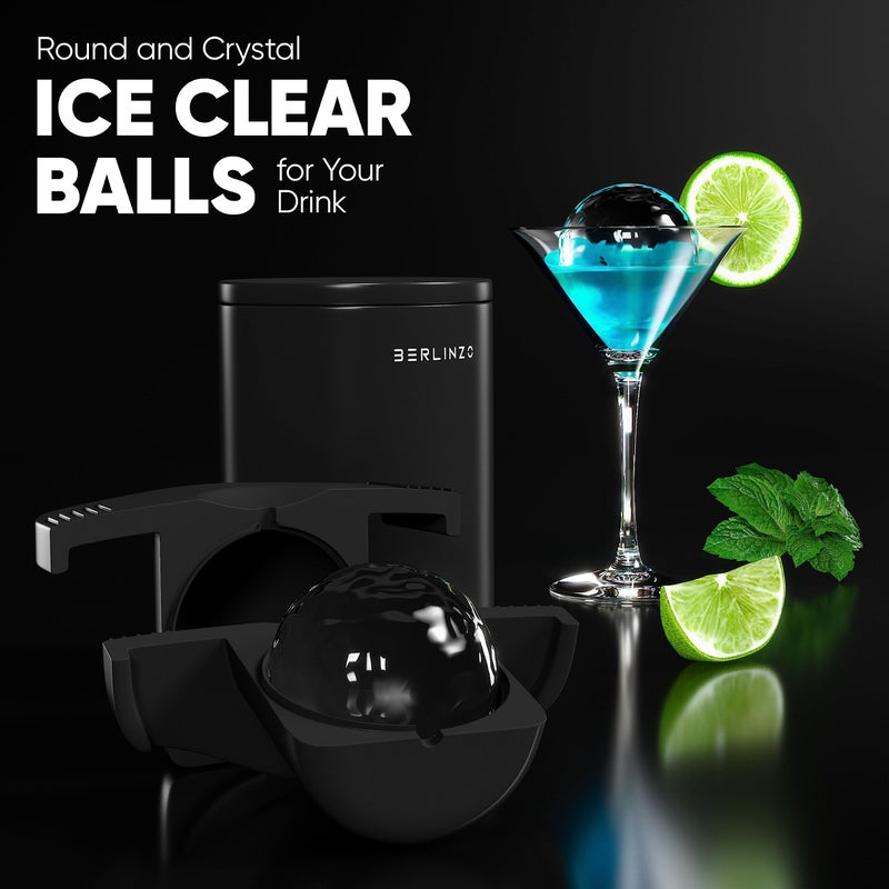 Berlinzo Premium Clear Ice Ball Maker - Large 2.4-Inch Crystal Clear Ice Balls for Whiskey, Cocktails, and Bourbon - Easy-to-Remove Ice Sphere Mold - (Ice Storage Bag Not Included) - Image 5