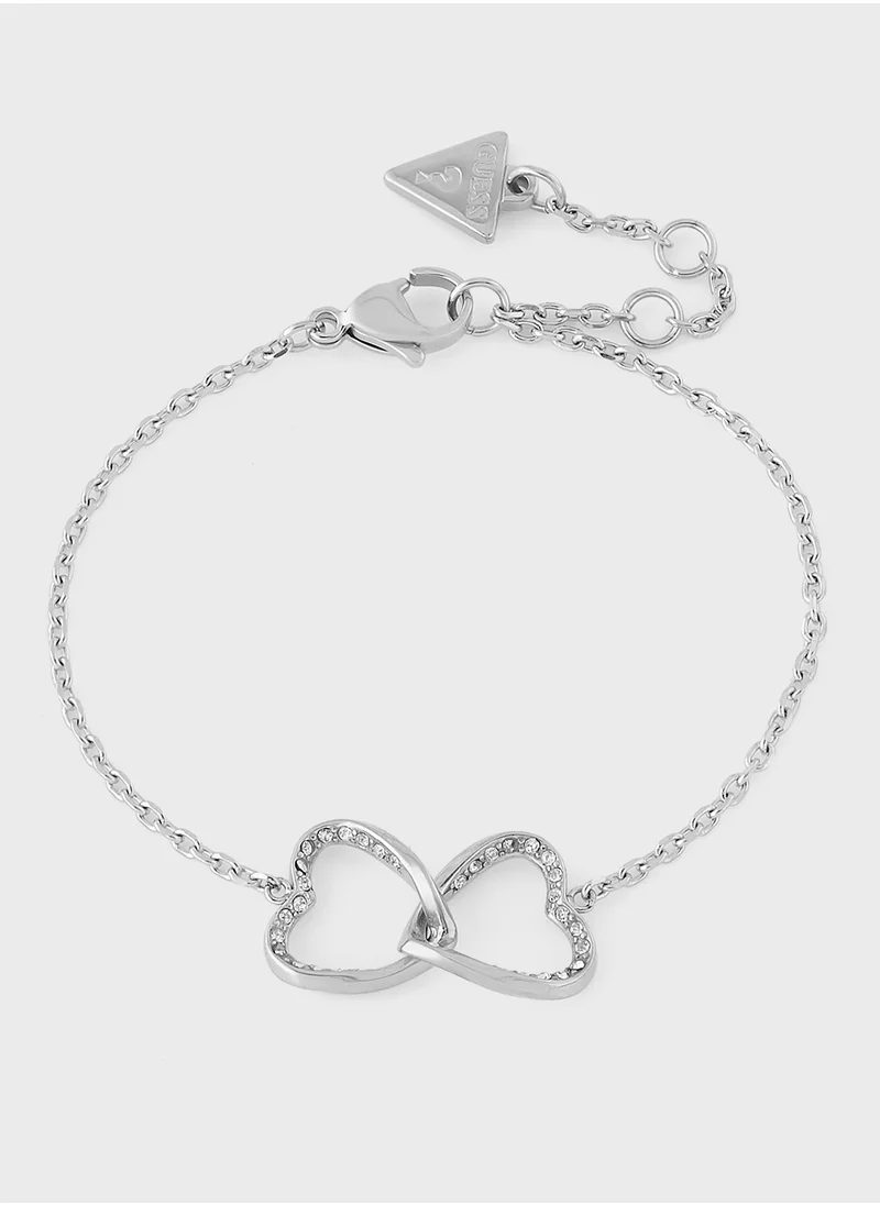 GUESS Heart Detail Single Bracelet