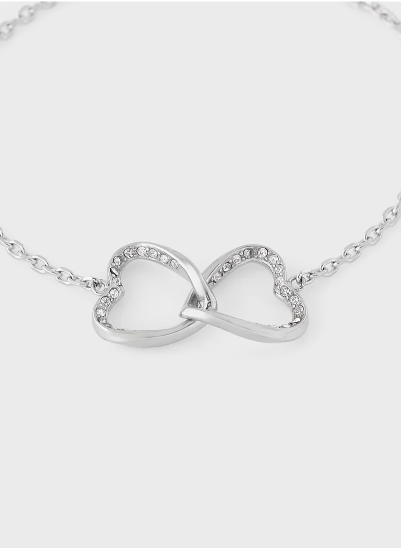 جس Heart Detail Single Bracelet