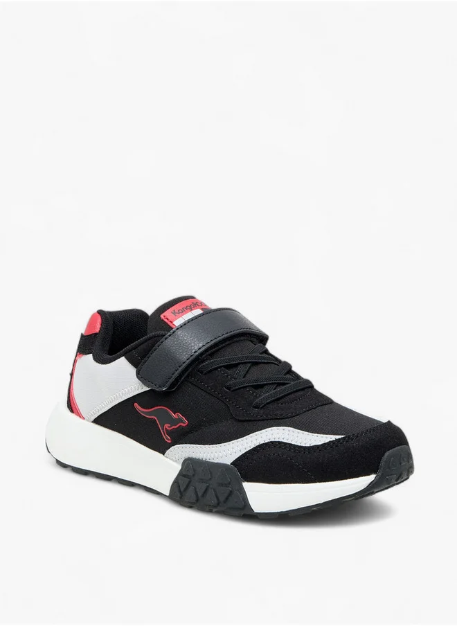 kangaROOS Boys' Colourblock Sports Shoes with Hook and Loop Closure