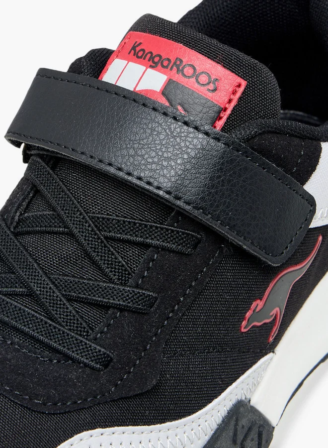 kangaROOS Boys' Colourblock Sports Shoes with Hook and Loop Closure