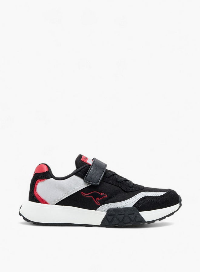 kangaROOS Boys' Colourblock Sports Shoes with Hook and Loop Closure  - Image 3