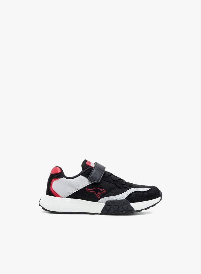 kangaROOS Boys' Colourblock Sports Shoes with Hook and Loop Closure - Image 1