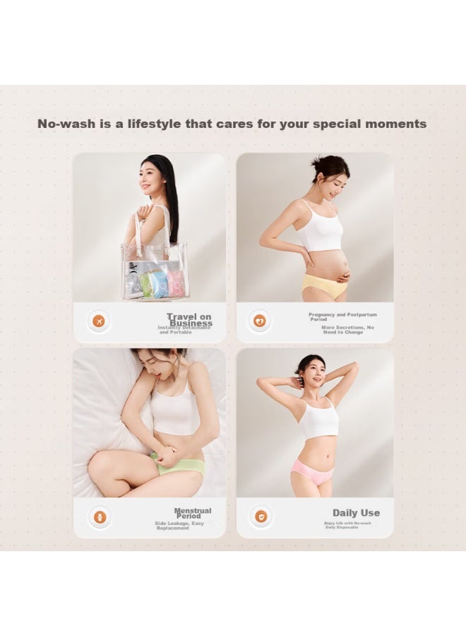 Free Go Freego 5-pack Pure Cotton Colored Disposable Underwear For Women, Sterilized, No-wash, Daily-use, Colorful, For Pregnant Women, Postpartum Women, And Women During Menstruation, Size L - Image 5