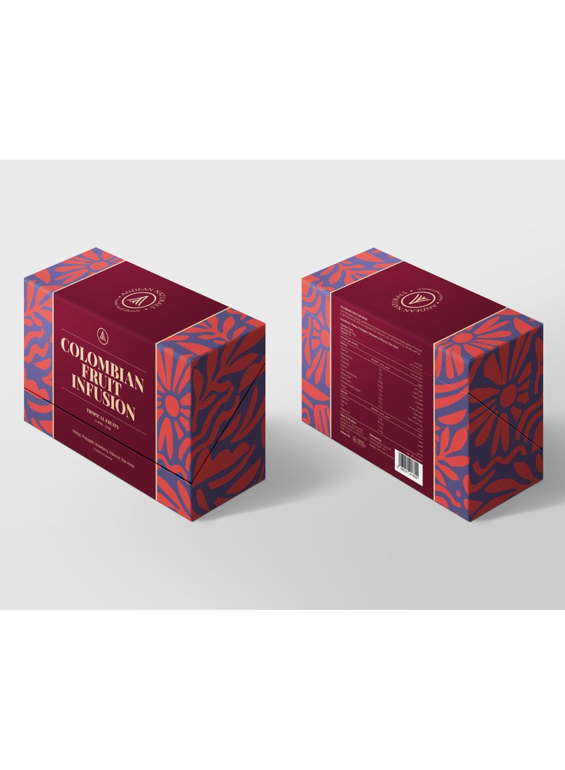 Andean Naturals - Raw Organic Natural Tea - Colombian Fruit Infusion - Tropical Fruits (Mango, Pineapple, Strawberry, Hibiscus, Star Anise) - Image 1