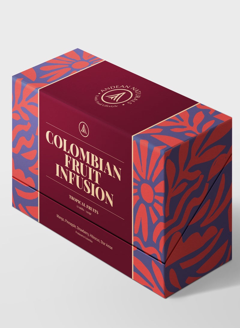 Andean Naturals - Raw Organic Natural Tea - Colombian Fruit Infusion - Tropical Fruits (Mango, Pineapple, Strawberry, Hibiscus, Star Anise) - Image 2