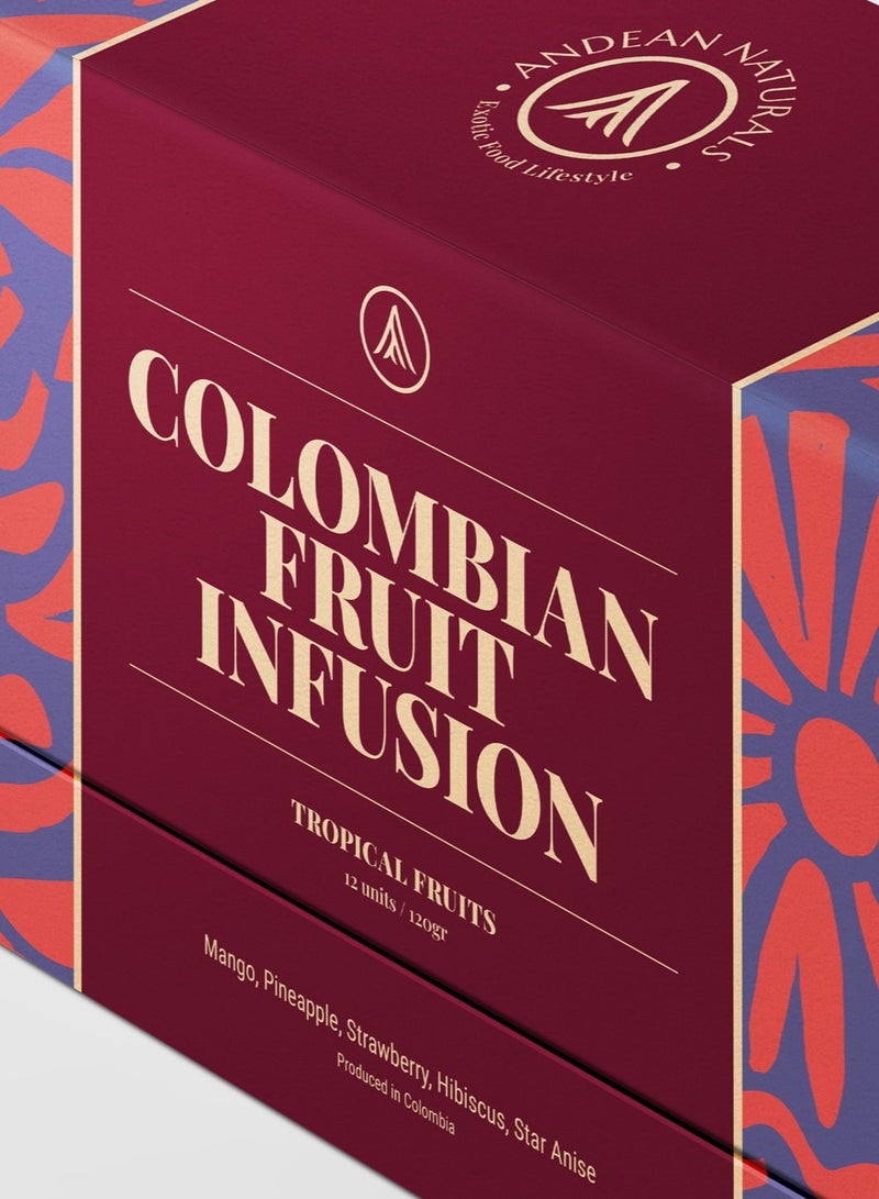 Andean Naturals - Raw Organic Natural Tea - Colombian Fruit Infusion - Tropical Fruits (Mango, Pineapple, Strawberry, Hibiscus, Star Anise) - Image 3