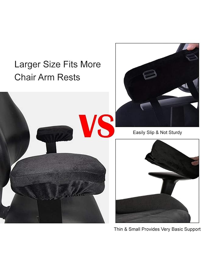 erorex Ergonomic Memory Foam Office Chair Armrest Pads Comfy Gaming Chair Arm Rest Covers For Elbows And Forearms Pressure Relief Set Of 2  - Image 3