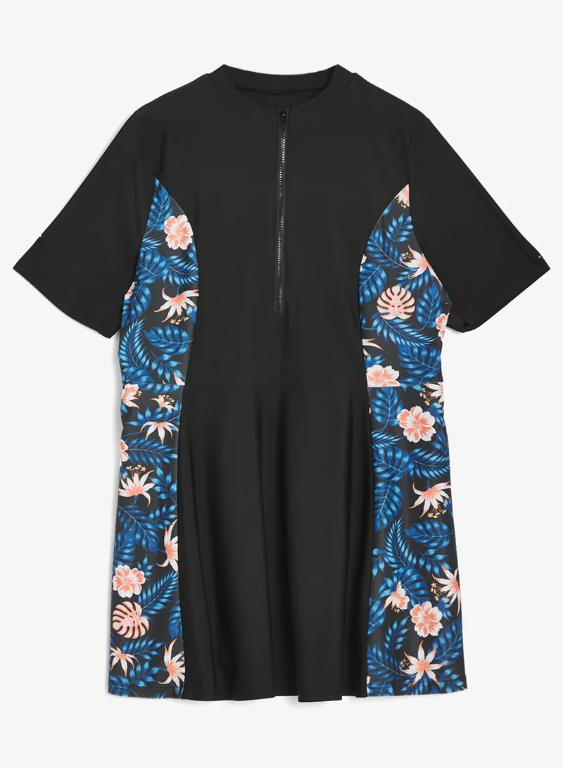 Ella Plus Printed Swimsuit With Shorts