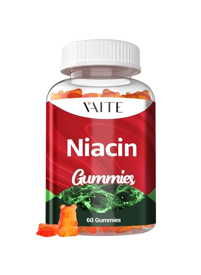 VAITE مكمل نياسين (فيتامين ب3) 1000 ملغ - دعم مضاد للأكسدة والطاقة، حمض نيكوتينيك لتحويل المغذيات وترطيب البشرة، خالي من السكر، 60 حبة جيلاتينية نباتية، غير معدلة وراثيًا، قابلة للمضغ يوميًا - Image 1
