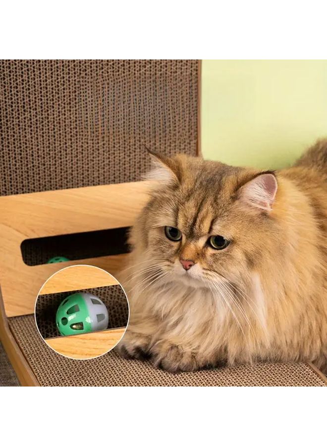 العصا العمودية على شكل حرف L لاستثارة القطط مع جرس وخداشات مقاس 9.45 × 13.39 × 23.62 بوصة - Image 5