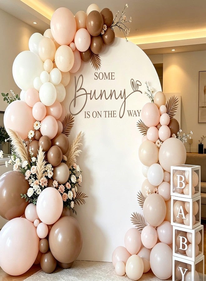Dvehdbay Some Bunny is On The Way Baby Shower - Some Bunny is On The Way Sign Decal for Backdrop Balloons Arch, Rabbit Themed First Birthday Decorations for Girl, 1st Party Banner Supplies (Not Balloon Arch) - Image 2