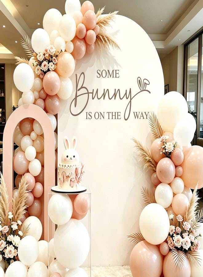 Dvehdbay Some Bunny is On The Way Baby Shower - Some Bunny is On The Way Sign Decal for Backdrop Balloons Arch, Rabbit Themed First Birthday Decorations for Girl, 1st Party Banner Supplies (Not Balloon Arch) - Image 4