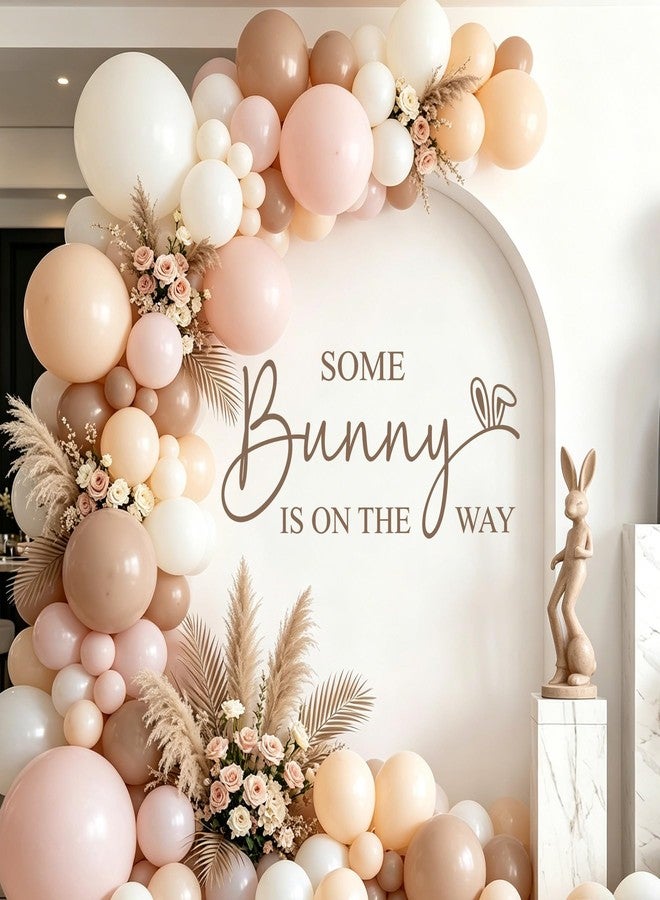 Dvehdbay Some Bunny is On The Way Baby Shower - Some Bunny is On The Way Sign Decal for Backdrop Balloons Arch, Rabbit Themed First Birthday Decorations for Girl, 1st Party Banner Supplies (Not Balloon Arch) - Image 5