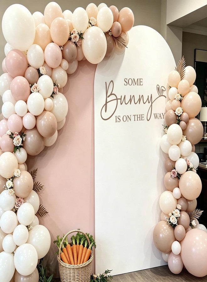 Dvehdbay Some Bunny is On The Way Baby Shower - Some Bunny is On The Way Sign Decal for Backdrop Balloons Arch, Rabbit Themed First Birthday Decorations for Girl, 1st Party Banner Supplies (Not Balloon Arch) - Image 3