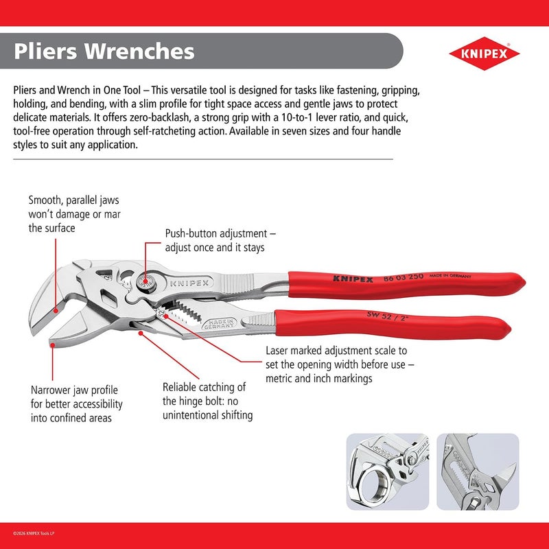Knipex 86 03 180 Pliers Wrench - Image 4