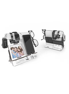 Home Canvas Home Canvas Charging Station Storage Organizer for Multiple Devices Including Phone, Smart Watch, Laptop, Tablet Perfect as an Electronic Organizer for Men and Women White  - Image 2