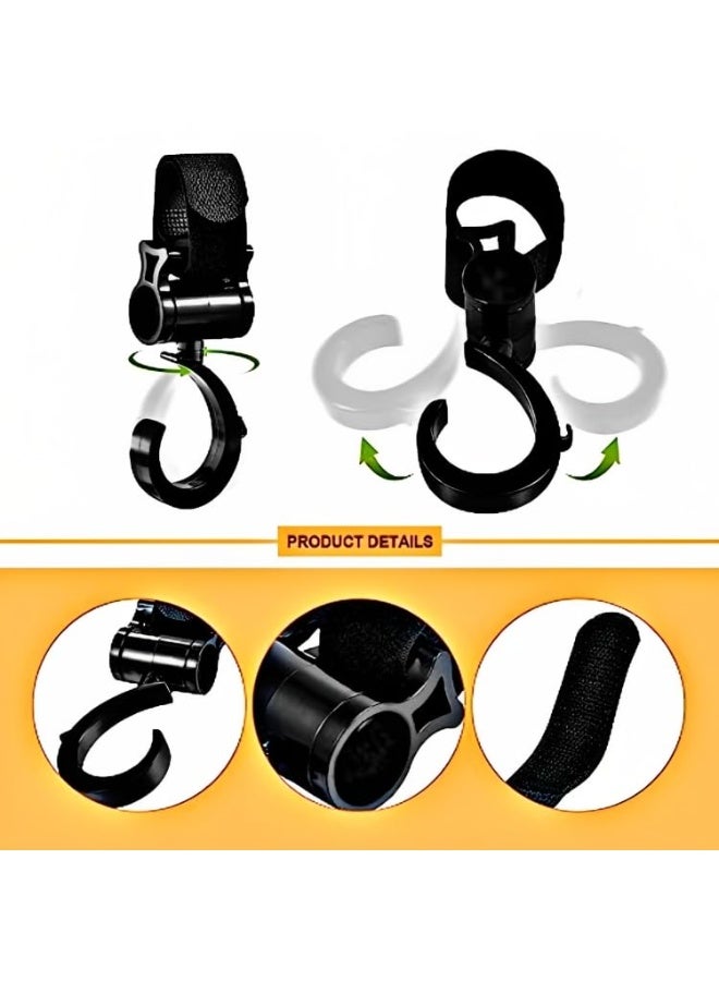 NXT Baby Stroller Hooks for Hanging Diaper Bags – Mommy Bag and Convenient Stroller Accessories Organizer Hook Clips - Strollers Pushchair Buggy – Pack of 4 - Image 4