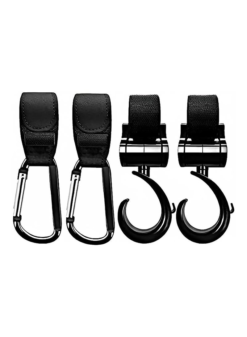 NXT Baby Stroller Hooks for Hanging Diaper Bags – Mommy Bag and Convenient Stroller Accessories Organizer Hook Clips - Strollers Pushchair Buggy – Pack of 4 - Image 1