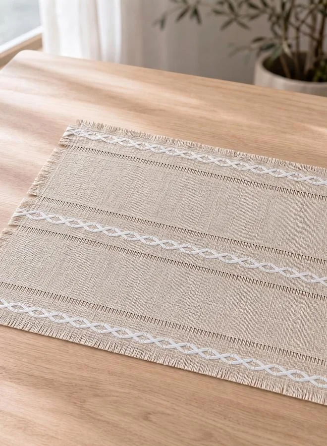 ستايلي مفرش طاولة بأسلوب مهترئ، طقم من 4 قطع، 33×45 سم