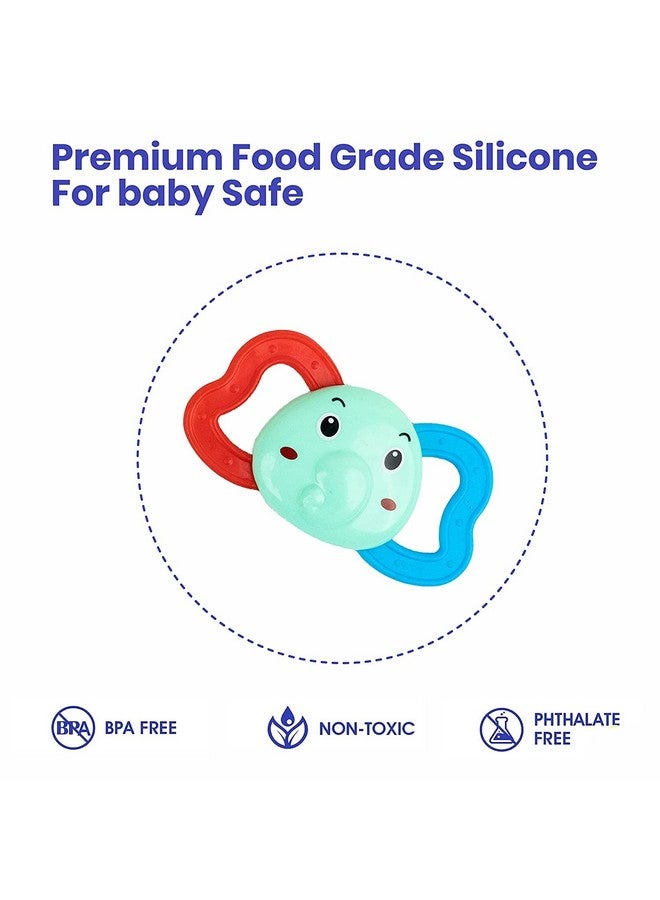 Cable World Infant Colourful Plastic Non Toxic Set Of 7 Attractive Rattles And Teathers For New Borns, Baby,Kid (Multi Color) - Image 2