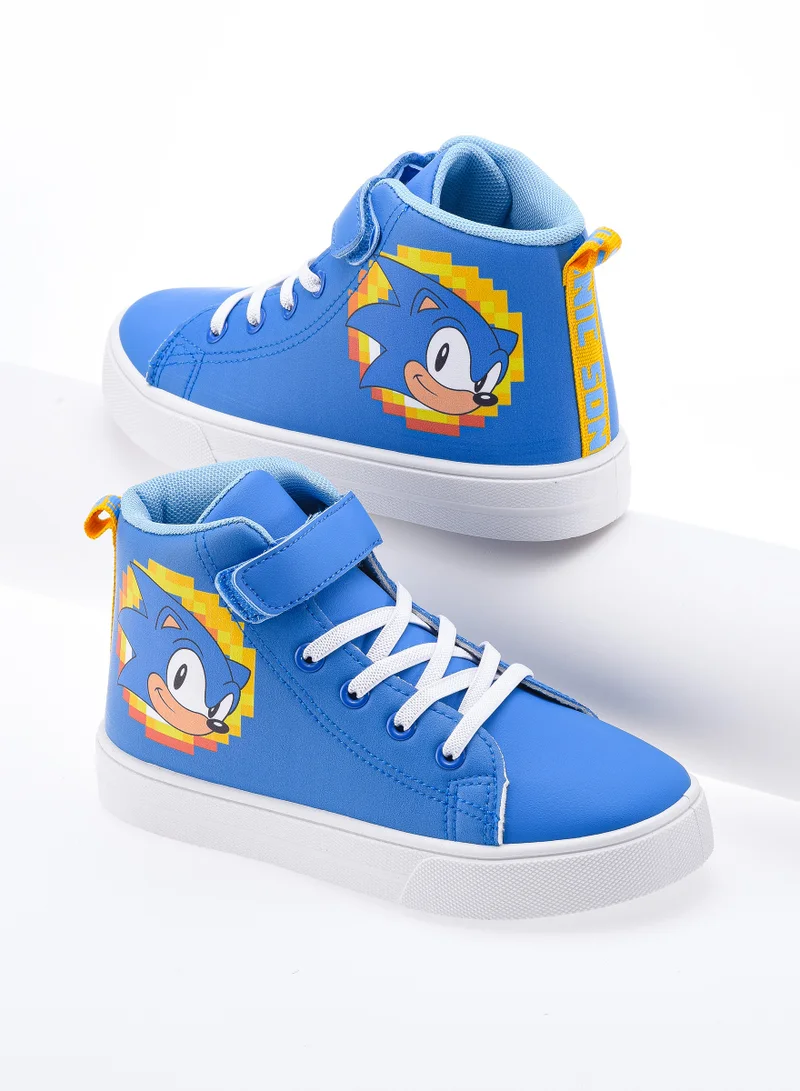 SONIC Comic Kicks by UrbanHaul Sonic the Hedgehog High Top Sneakers For Boys