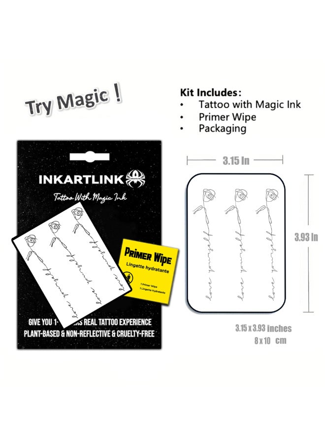 INKARTLINK Semi Permanent Tattoos Tattoos for Women Party Favors Lasts 715 Days Waterproof and Nonreflective Unique DesignSimple Pattern - Image 4
