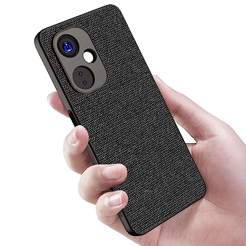 Kapa Soft Full Fabric Protective Back Case Cover for OnePlus Nord CE 3 Lite | Shockproof Slim Hard Anti Slip Back Case (Black), PC+Cloth - Image 5