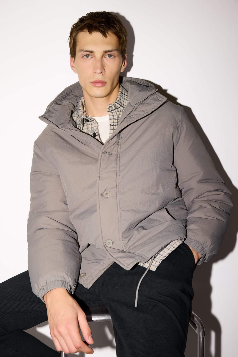 DeFacto Regular Fit Hooded Zippered Waterproof Jacket - Image 1