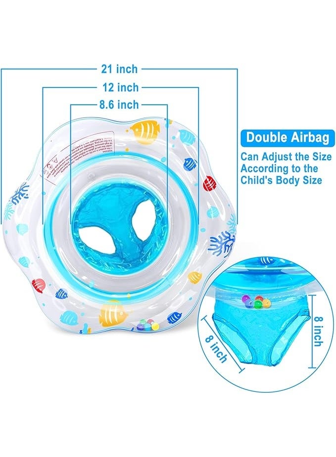 Inflatable Swim Float Seat Baby Pool Float with Double Airbag Safety Seat for Toddler & Infant 6-12 Months, Inflatable Infant Pool Float for Swim Training, Bathtub Water Play  - Image 4