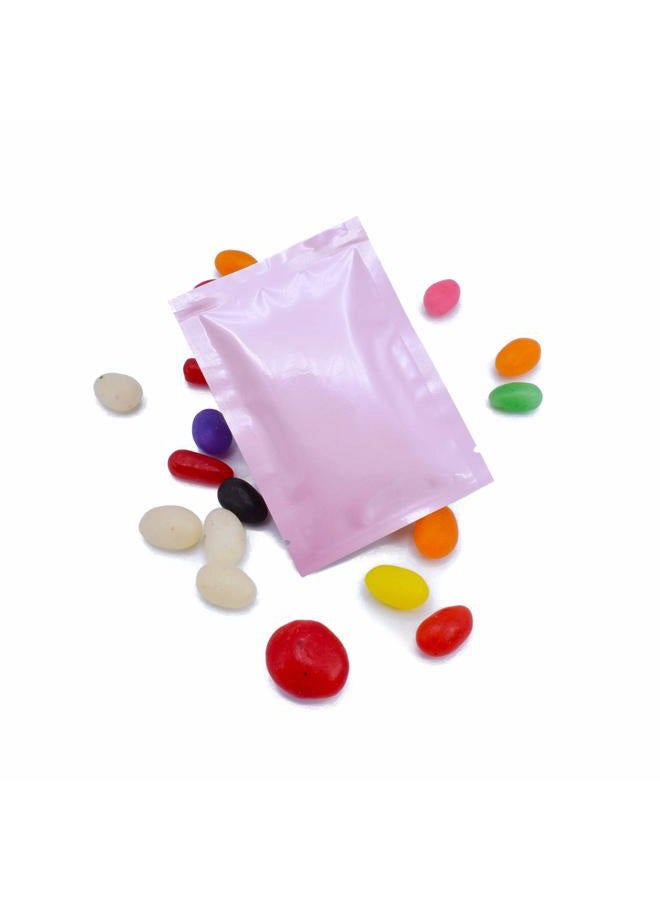 QQ Studio 100 PCS Metallic Mylar Foil Open Top Sealable Bags (6x9cm (2.3x3.5"), 100x Light Pink) - Image 5