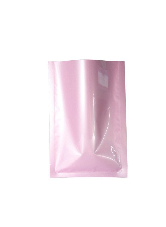 QQ Studio 100 PCS Metallic Mylar Foil Open Top Sealable Bags (6x9cm (2.3x3.5"), 100x Light Pink) - Image 1