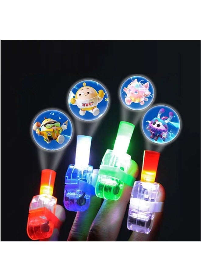 10PCS Glow Finger Light Toy LED Ring Glow in the Dark Finger Lamp Glow Stick and Projection Glow Party Favors Kids Glow Toys  - Image 1