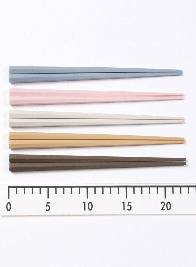 Sunlife Chopsticks Polygonal Shape 5 Pairs PBT Plastic Chopsticks Reusable Chopsticks Dishwasher Safe, Non-slip, Lightweight, 9 Inches, Made in Japan (1, Hexagonal Matte Colors) (319239) - Image 5
