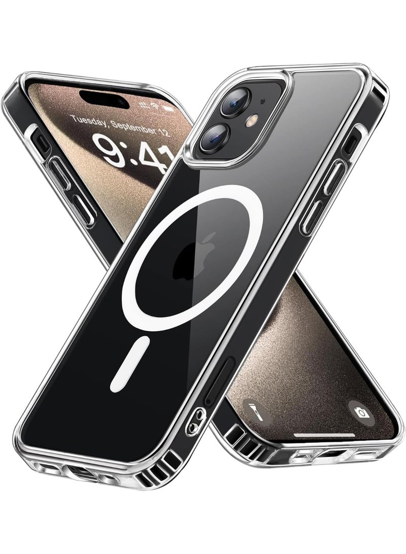 ORYXA iPhone 11 Case Clear, MagSafe Magnetic iPhone 11 Cover, Anti-Yellowing Crystal Clear Shockproof Bumper, Ultra Slim Transparent Hard PC Phone Case for Apple iPhone 11, Wireless Charging Compatible - Image 1