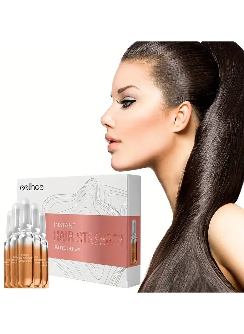EELHOE Instant Hair Strengthen Ampoules, Dense Hair Care Serum Oil, Strengthens Hair, Make Thin Hair Look Thicker, Healthy Hair - Image 1