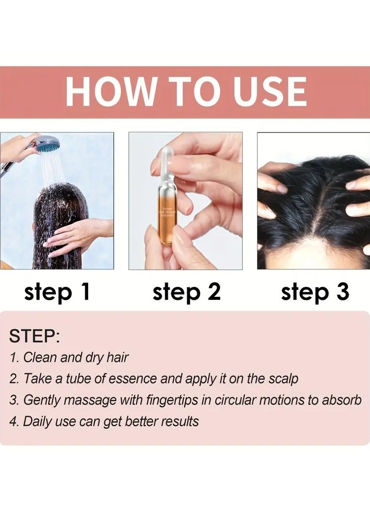 EELHOE Instant Hair Strengthen Ampoules, Dense Hair Care Serum Oil, Strengthens Hair, Make Thin Hair Look Thicker, Healthy Hair - Image 5
