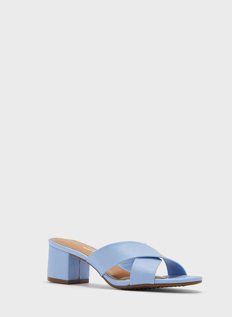 VIZZANO Zoe Cross Strap Mid Heel Sandals