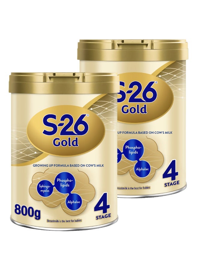 S26 GOLD 4 Stage 4, 3-6 Years Milk Powder for Kids Tin 800g - Image 1