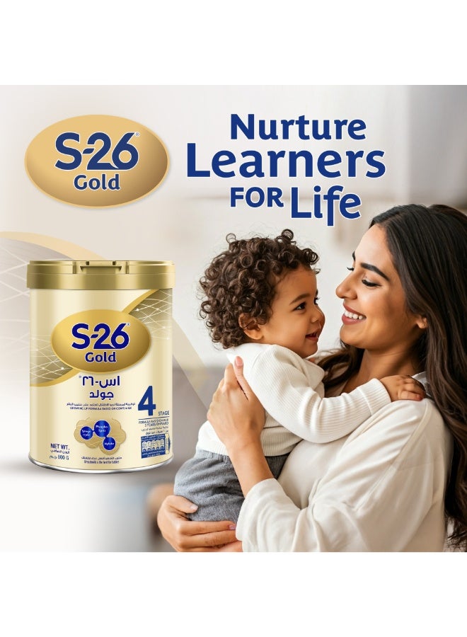 S26 GOLD 4 Stage 4, 3-6 Years Milk Powder for Kids Tin 800g - Image 2