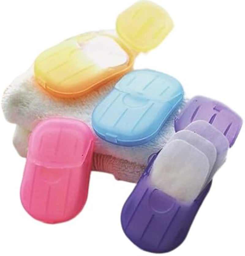 Paper Soap Strips Box For Traveling/Portable Disposable Hand Paper Soap For Travel Multi Color (Pack Of 4 Box)