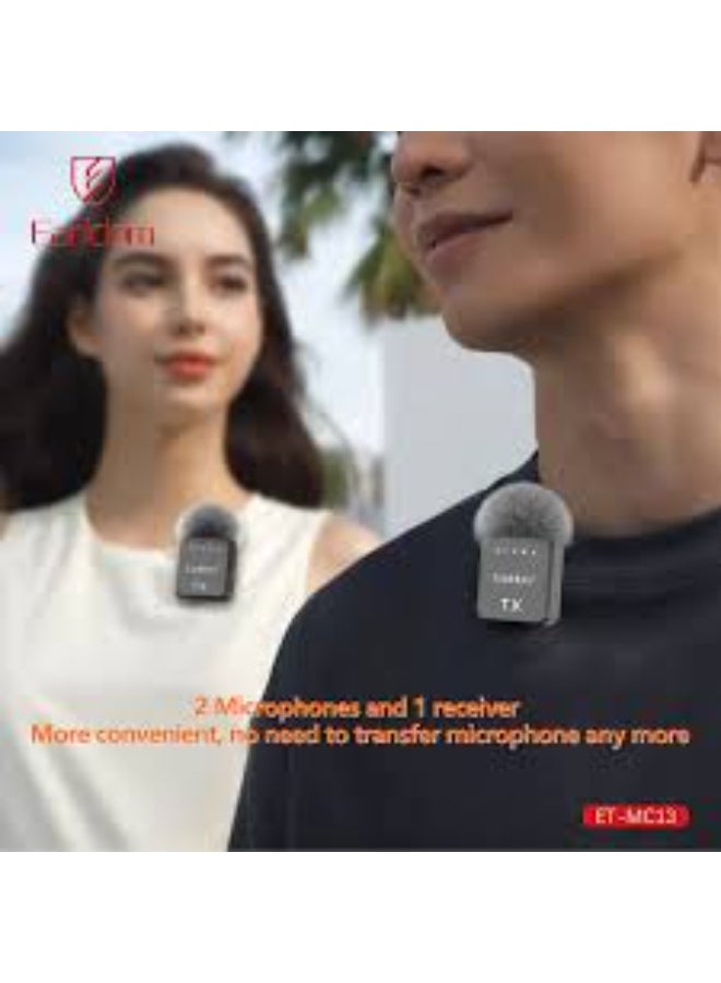 Earldom Earldom MC13 Afrocrafts Portable 3in1 Wireless Collar Clip Microphone