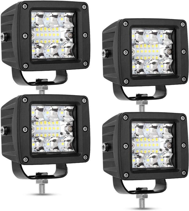 AAIWA 3 Inch LED Light Pods 4PCS - 36W Spot Flood Combo Off Road Lights for Trucks, ATVs, and UTVs - Image 1