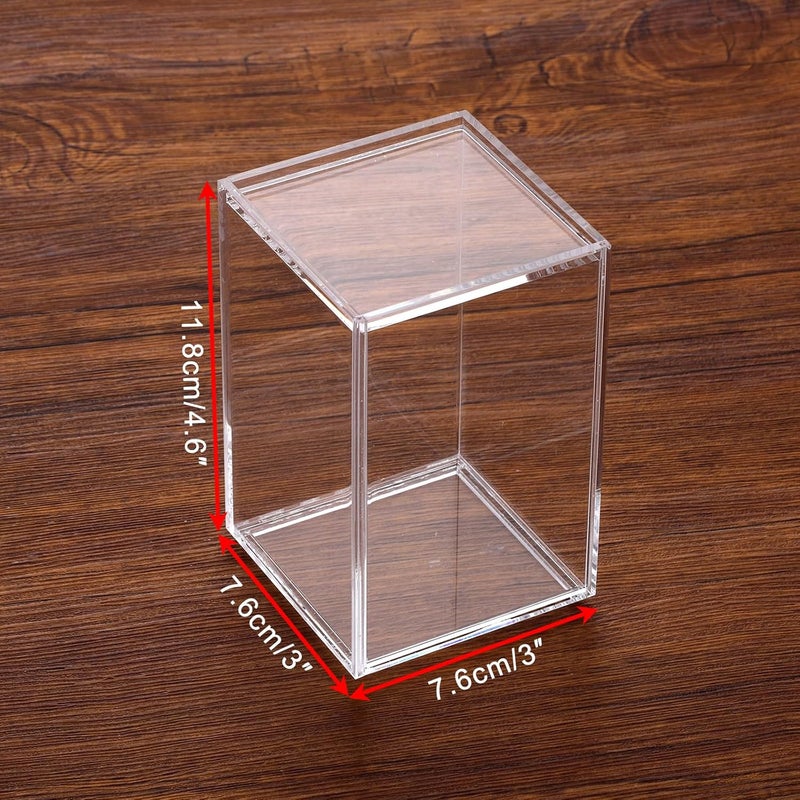 TPGP OGANAZI 4 Pack Clear Acrylic Stackable Display Boxes with Sliding Lid - Image 2