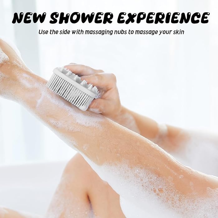 Plenteous Silicone Body Scrubber | Silicon bathing brush Silicone Body Brush | Dry Brush Body Exfoliating Brush Gentle Exfoliating for Women,Men and Babies with Sensitive Skin (Multicolor) - Image 3