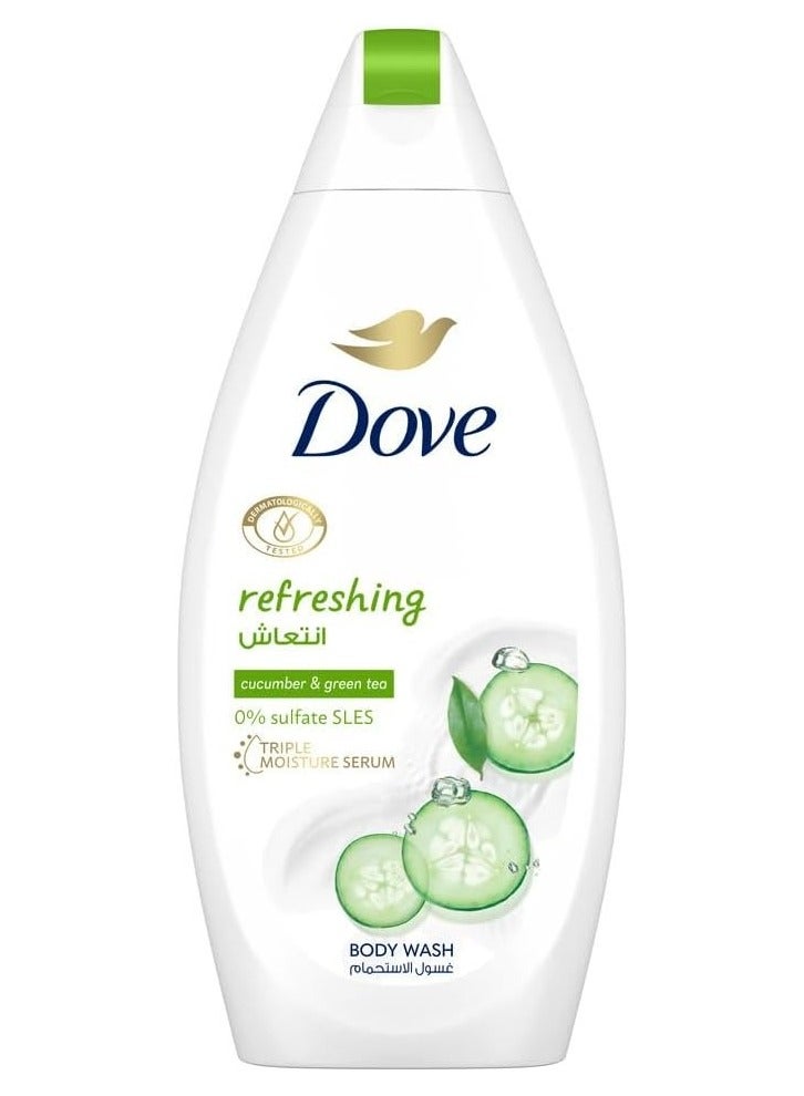 دوف غسول الجسم المنعش من دوف بالخيار والشاي الأخضر 500 مل - Image 1