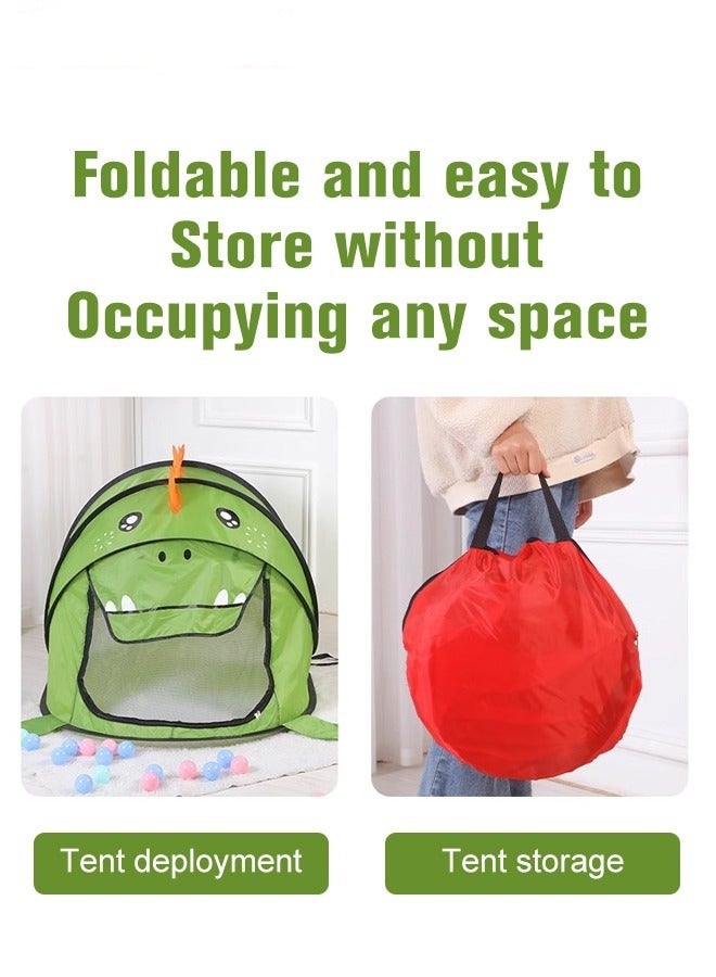 MIXDE Kids Portable Dinosaur Tent, Durable Pop up Tent with Travel Bag, Fun Playhouse for Indoor and Outdoor, Easy to Set Up and Fold, Plenty of Room to Play, Suitable for Family Vacation on Beach, Garden  - Image 3