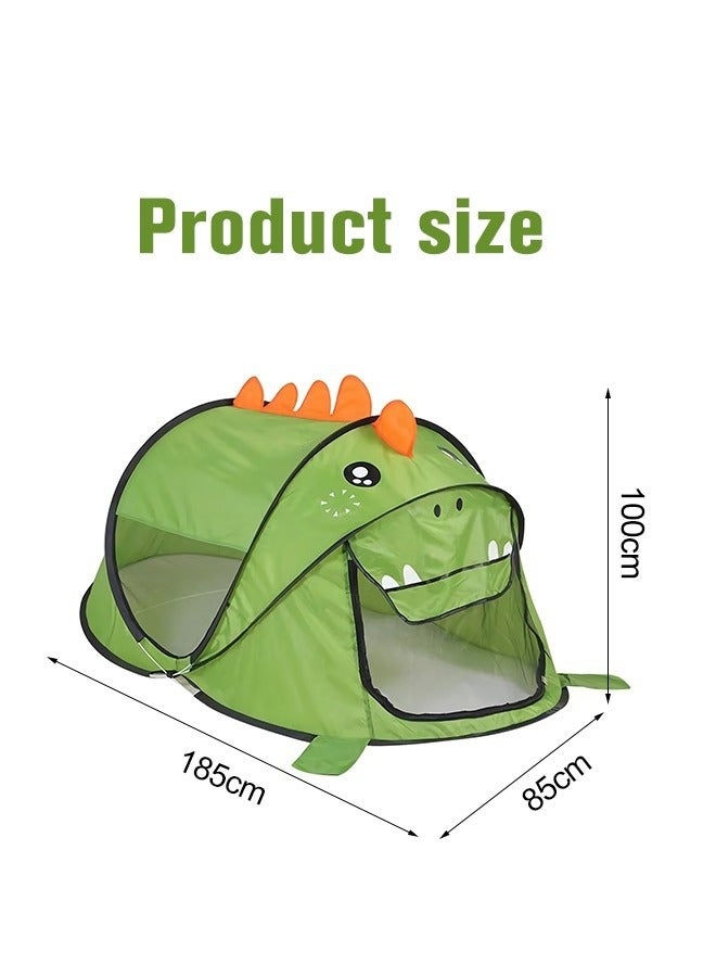 MIXDE Kids Portable Dinosaur Tent, Durable Pop up Tent with Travel Bag, Fun Playhouse for Indoor and Outdoor, Easy to Set Up and Fold, Plenty of Room to Play, Suitable for Family Vacation on Beach, Garden  - Image 4